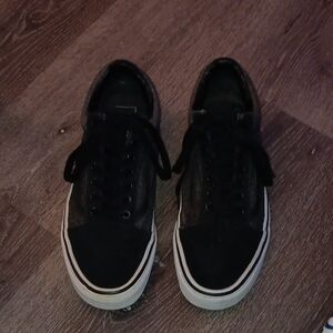 Vans Preloved Black and Gray Sneakers Mens 11/Womens 9.5